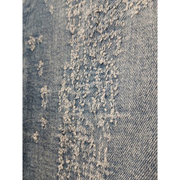 Nova Men's Blue Jeans Sz 42 Switch Up The Flow Stacked Slim Fade Detail Distress - Picture 16 of 16